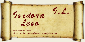 Isidora Lešo vizit kartica